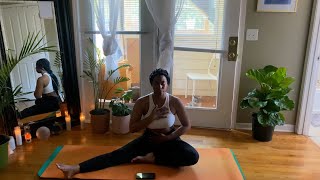 Yoga flow to wake up body and breathe