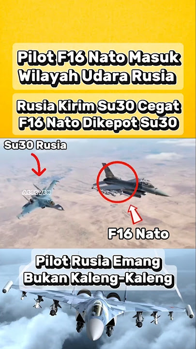 Pilot F16 Nato Mencoba Masuk Wilayah Rusia