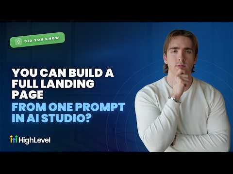 Did You Know You Can Build a Full Landing Page From One Prompt in AI Studio?