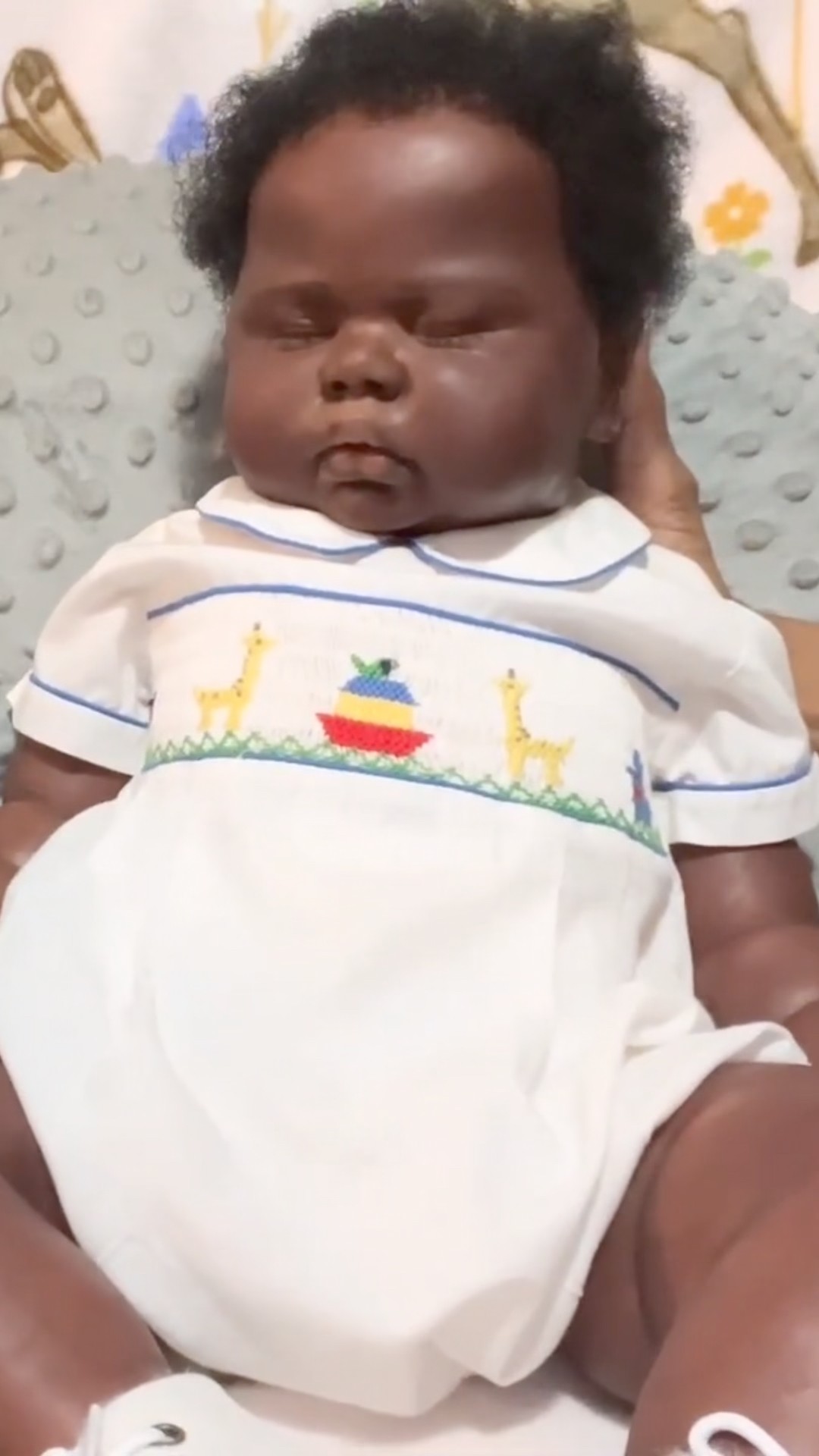 He is so adorable! My Pickle boy. 😍😍#reborn #art #doll #pickle