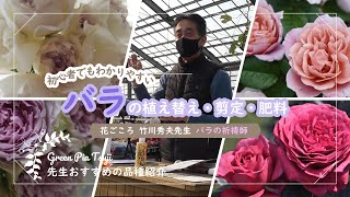 【バラ】花ごころ 竹川秀夫先生『バラの植え替え・剪定・肥料について』　先生おすすめの品種紹介もあるよ！