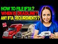 How to file IFTA? When is deadline? Any IFTA requirements?