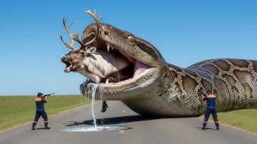 Heroic Rescue Team SAVES A Reindeer From Deadly Giant Python 🐍