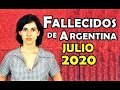 Figuras Fallecidas de Argentina en Julio del 2020.