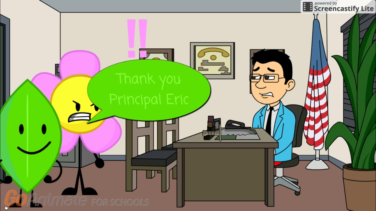 BFDI Flower Tries to get Leafy in trouble/grounded - YouTube