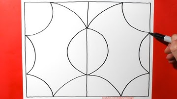 Daily Line Illusion | Cool Web Like 3D Pattern / Zendoodle Spiral Drawing / Satisfying & Relaxing