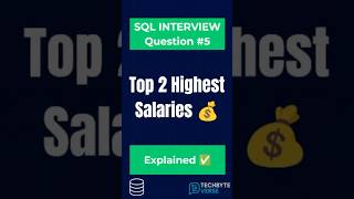 SQL Interview 🔥 Top 2 Highest Salaries Explained (ORDER BY + LIMIT)