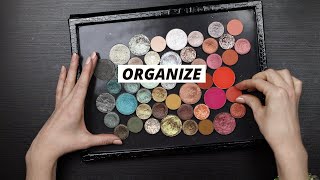 CLEANING, ORGANIZING & DECLUTTERING MY MAGNETIC PALETTES OF SINGLE EYESHADOWS | Hannah Louise Poston