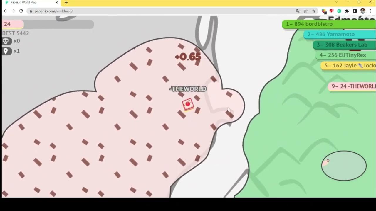 Paper io 2 WORLD MAP MODE YouTube