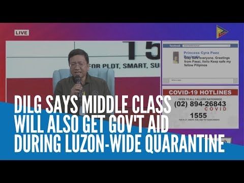 DILG says middle class will also get govt aid during Luzon-wide quarantine