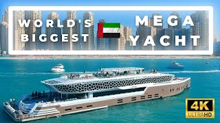 Mega Yacht Dubai | Dinner Cruise | World's biggest Yacht | 🇦🇪 4K