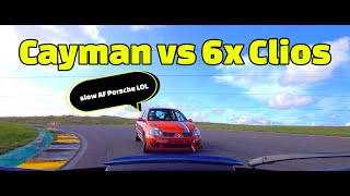 PORSCHE Cayman 987 vs ALL of the CLIOS #porschecayman #renaultclio