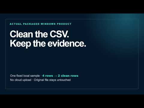 Clean CSV Files Locally on Windows — Actual 51-Second Demo