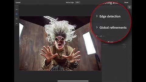 Masking with Refine Edge in  Adobe Photoshop for the iPad