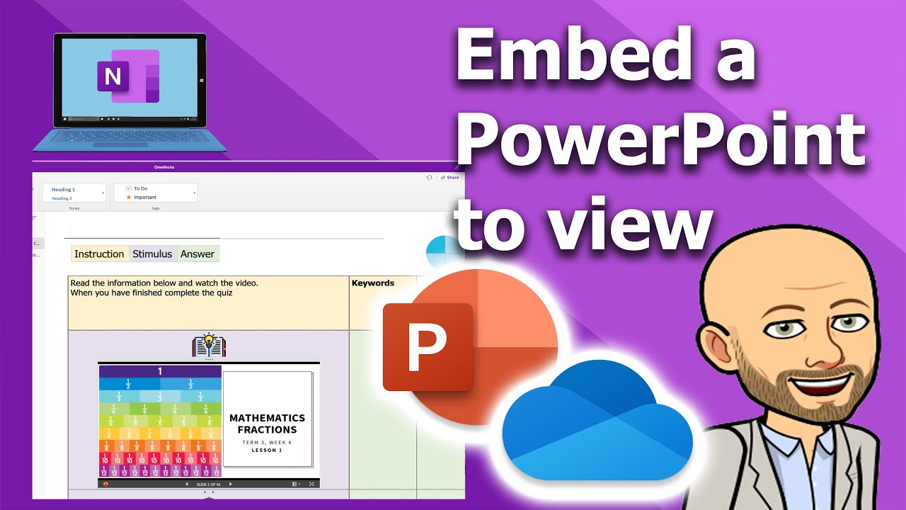 insert powerpoint presentation into onenote