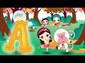 Letter a  olive and the rhyme rescue crew  learn alphabet  nursery songs  letter a song