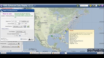 NWS Enhanced Data Display (EDD) Marine Travel Hazard Forecast