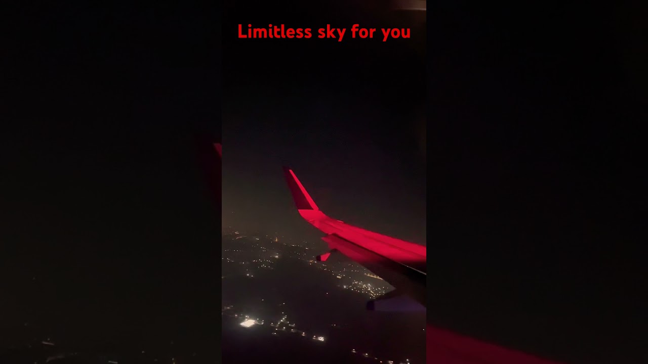 Night travel by Air❤️💗🫶🏻✈️ #masti #music #light #nightairview #planetakeoff #tranding