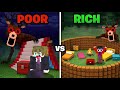 POOR vs RICH 99 Nights In The Forest Build Battle in Minecraft!