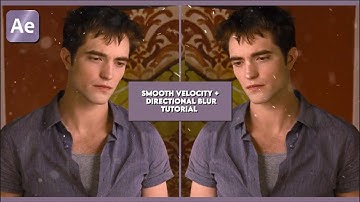 smooth velocity + directional blur + good quality settings | after effects
