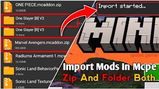 Easy Trick To Import Mods In Minecraft PE | Zip File And Folder File Import In Mcpe | Spelen Gamer screenshot 3