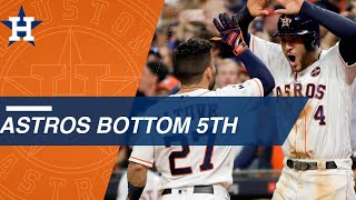 Astros tie it in the 5th with an Altuve homer in Game 5 of the World Series
