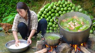 How to Cook Yummy Spicy Fish Soup with Single mom - Harvest Fresh Vegetables to Sell at Market