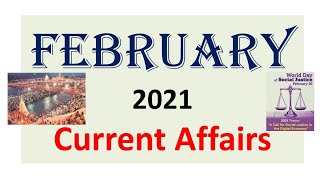 February 2021 current affairs| feb 2021 most important mcqs