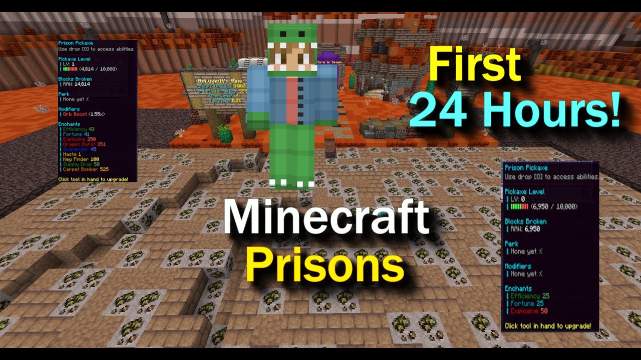 THE FIRST 24 HOURS ON NEW MINECRAFT PRISON SERVER - YouTube