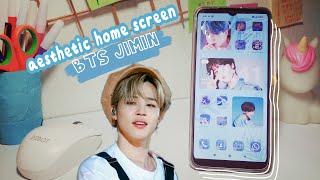 Cara Buat Aesthetic Home Screen BTS JIMIN Dark Blue screenshot 4