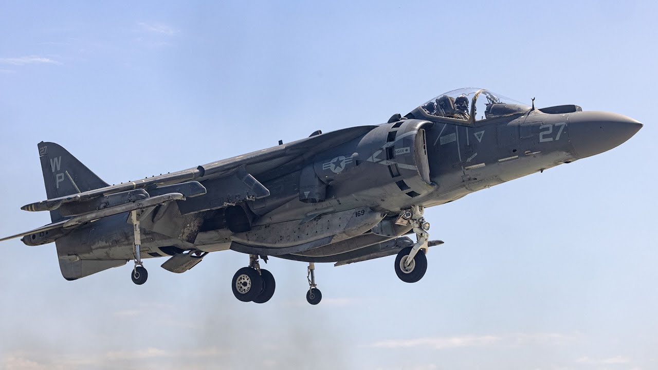 Extreme Precision: U.S. Marine Pilots Nail Carrier Landings in AV-8B  Harrier II - YouTube