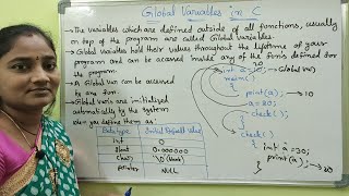 C-Language||Global Variables in C||Both In Telugu And English|Telugu ScitTutori