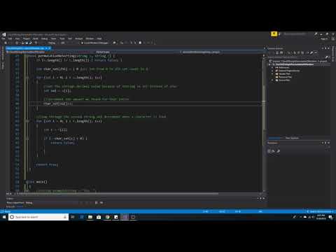 Write a method to determine strings are permutations of each other with c++