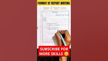 REPORT WRITING|FORMAT OF REPORT WRITING|REPORT WRITING FORMAT|REPORT WRITING IN ENGLISH|#english