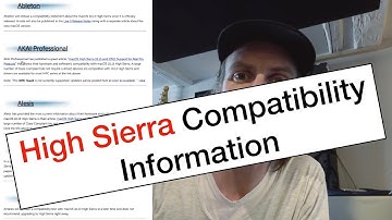 mac OS High SIERRA - Compatibility  information
