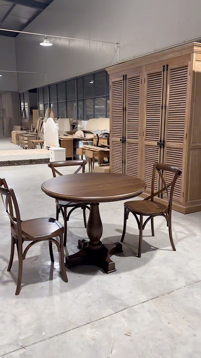 Solid Wood Dining Set for Café, Lounge, or Hotel | Rustic Elegance #diningset