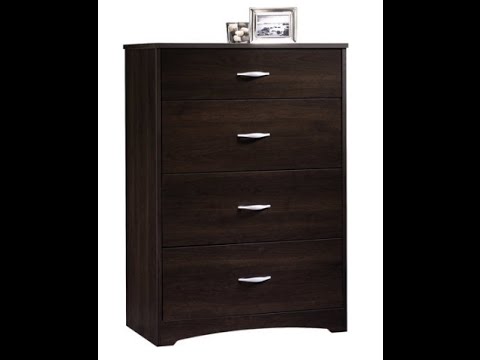 Sauder Beginnings 4 Drawer Chest Cinnamon Cherry Youtube