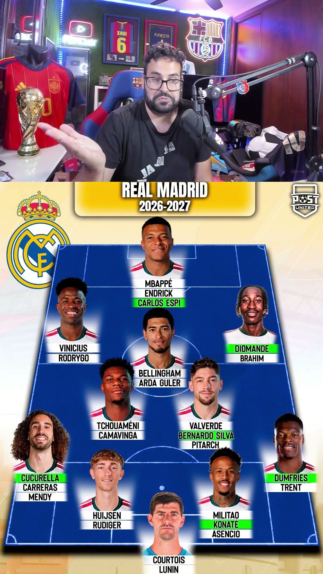 Así queda la plantilla del Madrid 26/27 #realmadrid #fichajes #mancuer #laliga #futbol #shortvideo