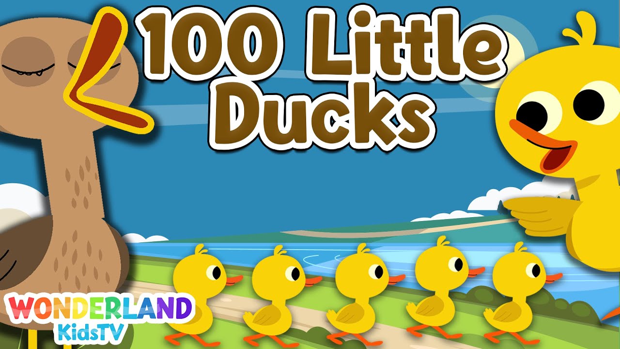 100 Little Ducks - Hundred Little Ducks - Nursery rhymes & Kids Songs - Animal Songs 