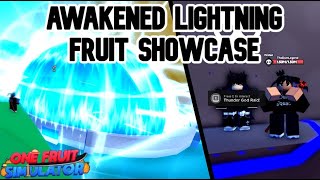 AWAKENED LIGHTNING FRUIT SHOWCASE (One Fruit Simulator) screenshot 4