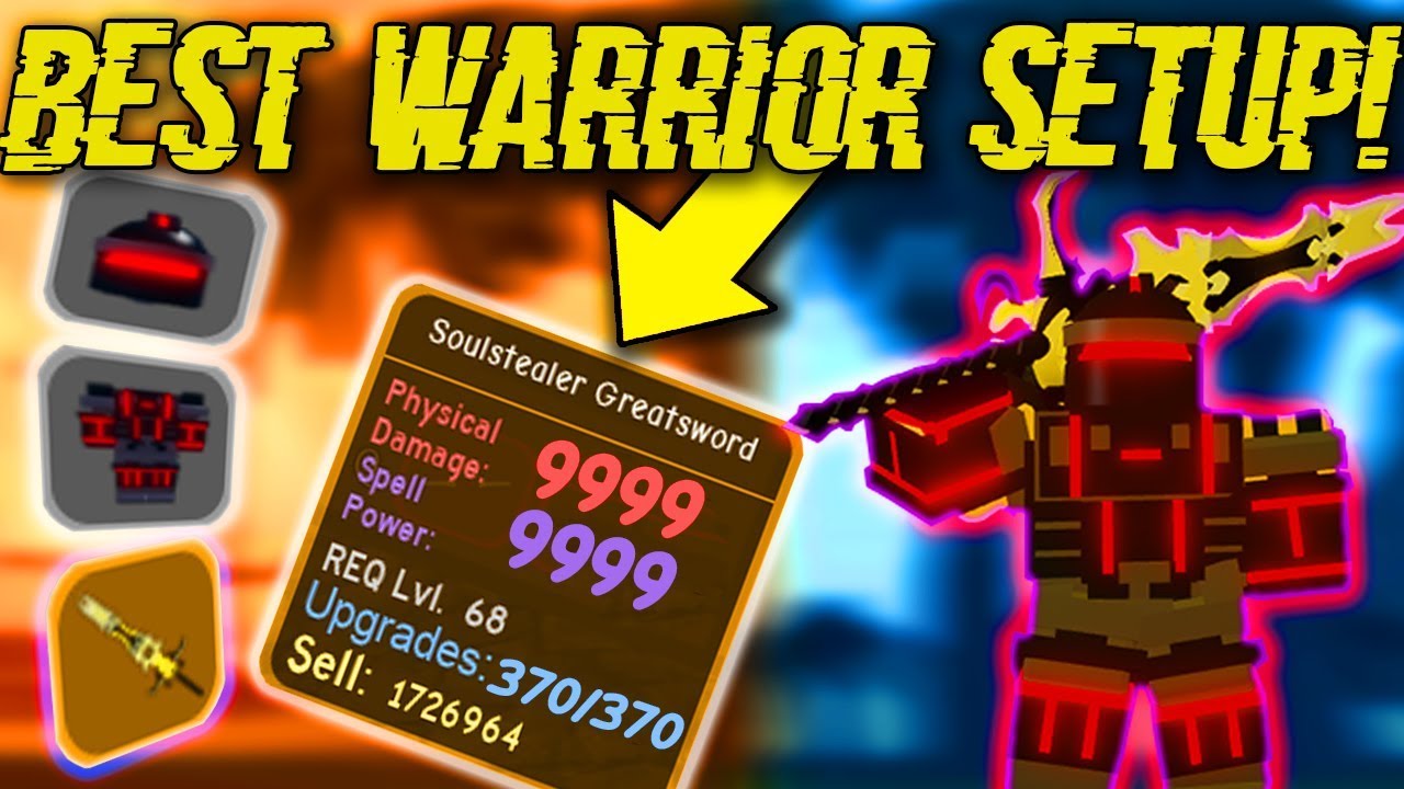 The Best Warrior Setup In Dungeon Op Roblox Dungeon Quest Youtube - roblox dungeon quest best warrior setup stats