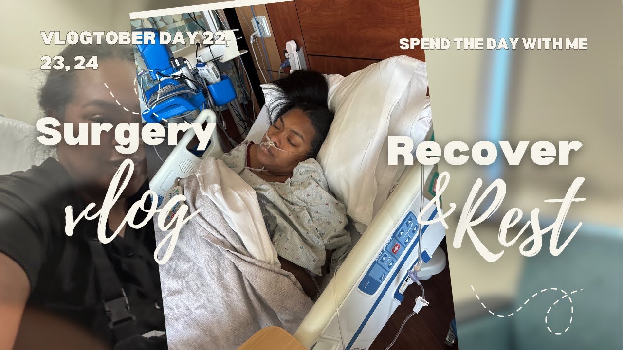 День Vlogtober 22–24: День операции 😷💉🩺 | Пребывание в больнице | День 1 после операции |