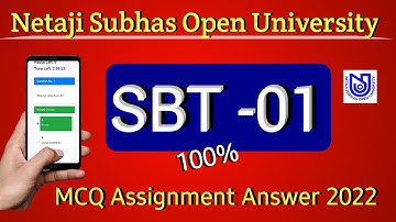 SBT 1 Assignment Answer 2022 NSOU
