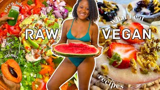 RAW VEGAN WHAT I EAT IN DAY | EASY RECIPES! 🍓🥑🌱 screenshot 5