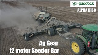 Ag Gear Seeder Bar  with i-paddock Alpha Disc. 12m work width