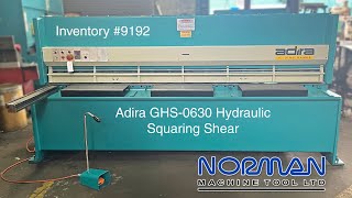 Adira 10β² x 1/4β³ Hydraulic Squaring Shear, GHS-0630