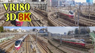 [ 8K60p 3D VR180]  E657系K12編成スカーレットブロッサム塗装 リバイバルカラー RED color E657series Limited Express Trains