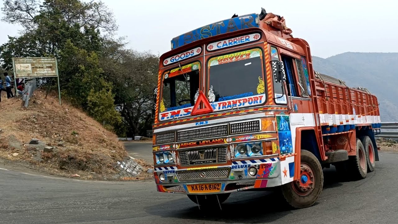 Lorry And Container Truck Turning 27/27 Dhimbam Ghat Road Driving - YouTube
