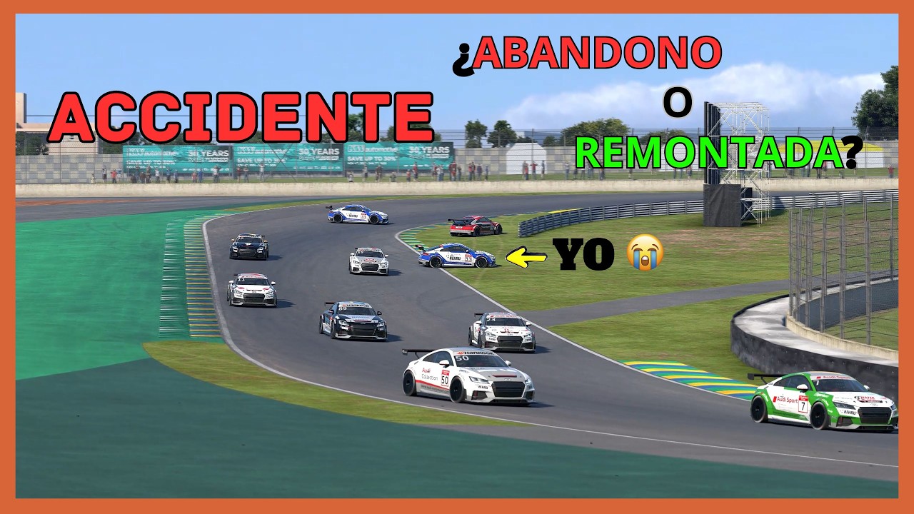 Carrera de AUDI TT en Interlagos (Accidente + Remontada) - Sim Racing RaceRoom Racing Experience