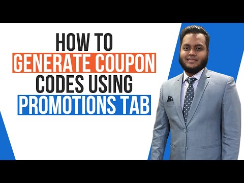 How to generate Coupon codes using Promotions tab | External launch websites